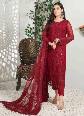 Elegant Red Color Heavy Designer Sequins Embroidery Work Salwar Suit