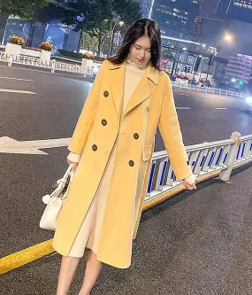 Elizabeth Double Face Wool Long Betled Coat