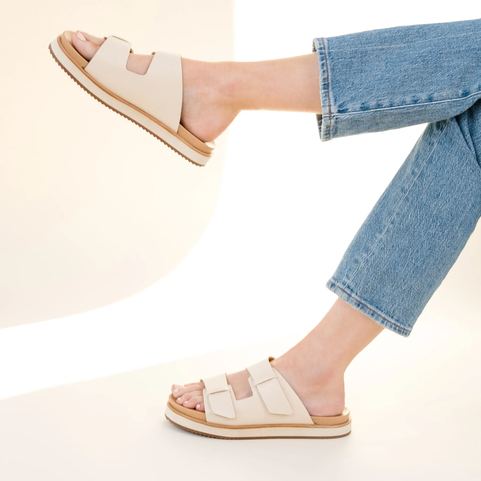 Ella Flatform Slide Bone