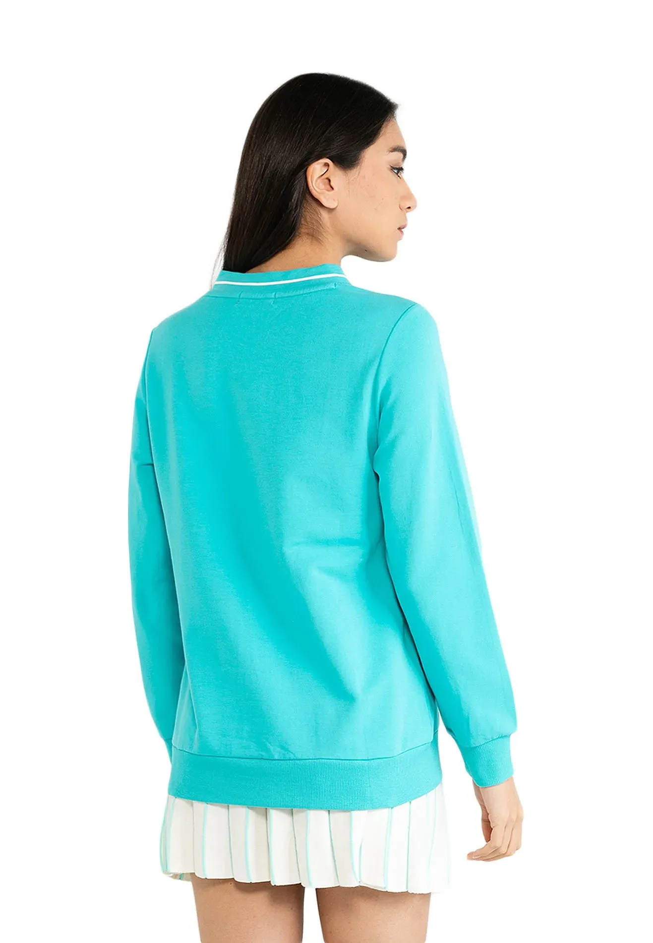 ELLE Active Active Logo V-Neck Sweatshirt