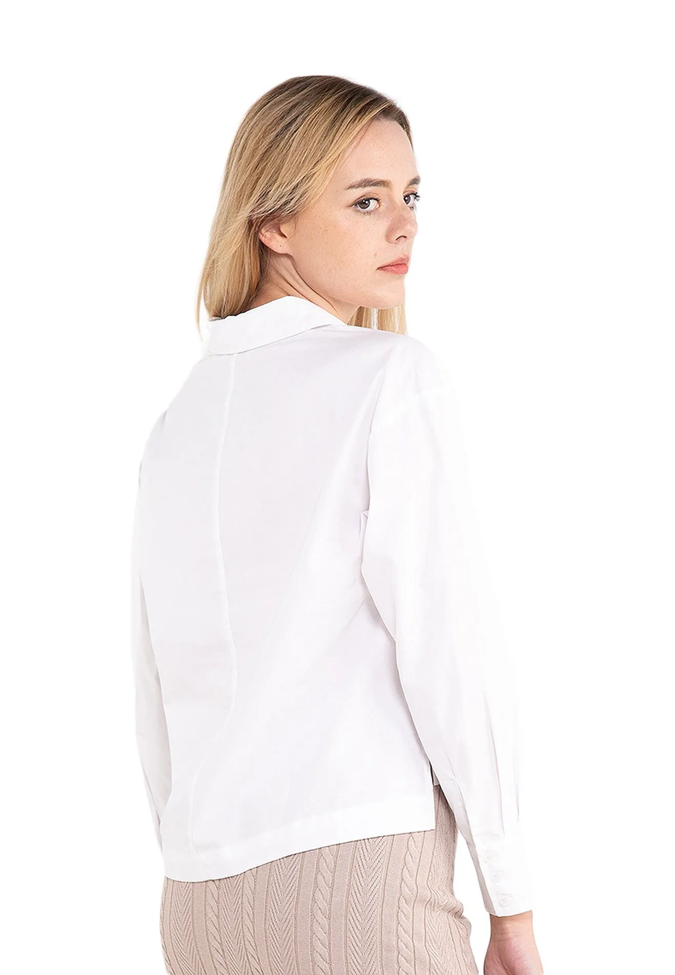 ELLE Apparel Basic Collar Long Sleeves Shirt