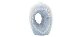 Elongated Toroid Porcelain Vase, 8