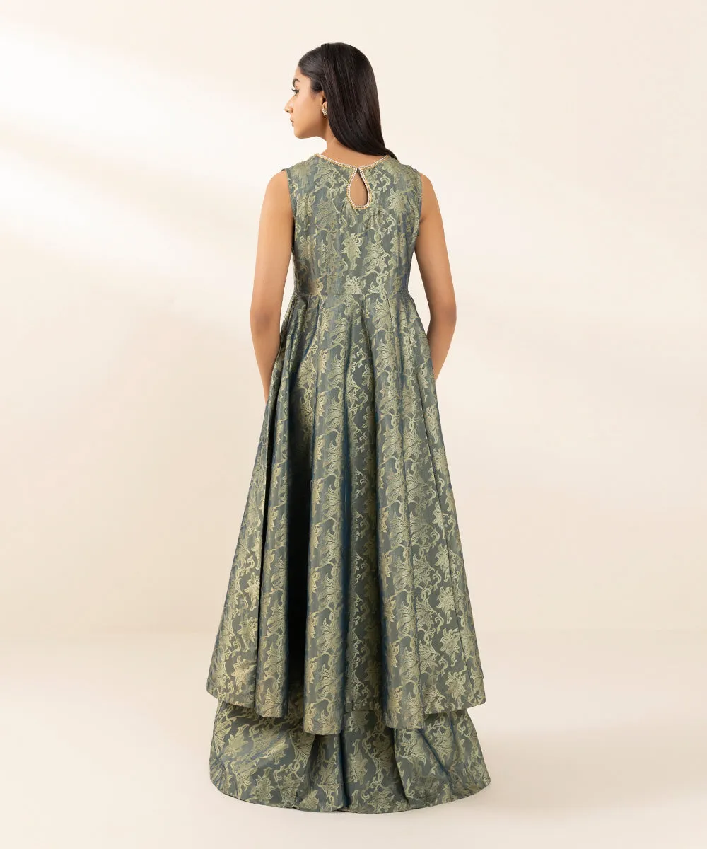 Embellished Jacquard Pishwas