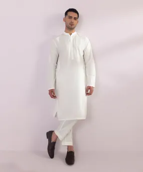 Embroidered Cotton Dobby Kurta