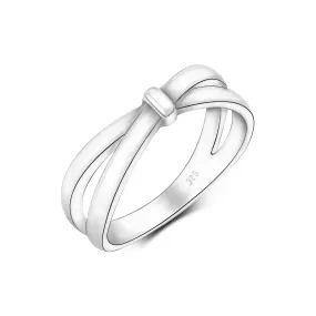 Enchanted Bow Silver Promise Rings for Him