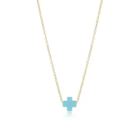 ENewton eGirl 14 Turquoise Signature Cross Necklace