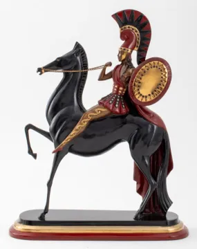 Erte "Amazon" Patinated Bronze Sculpture, 1985