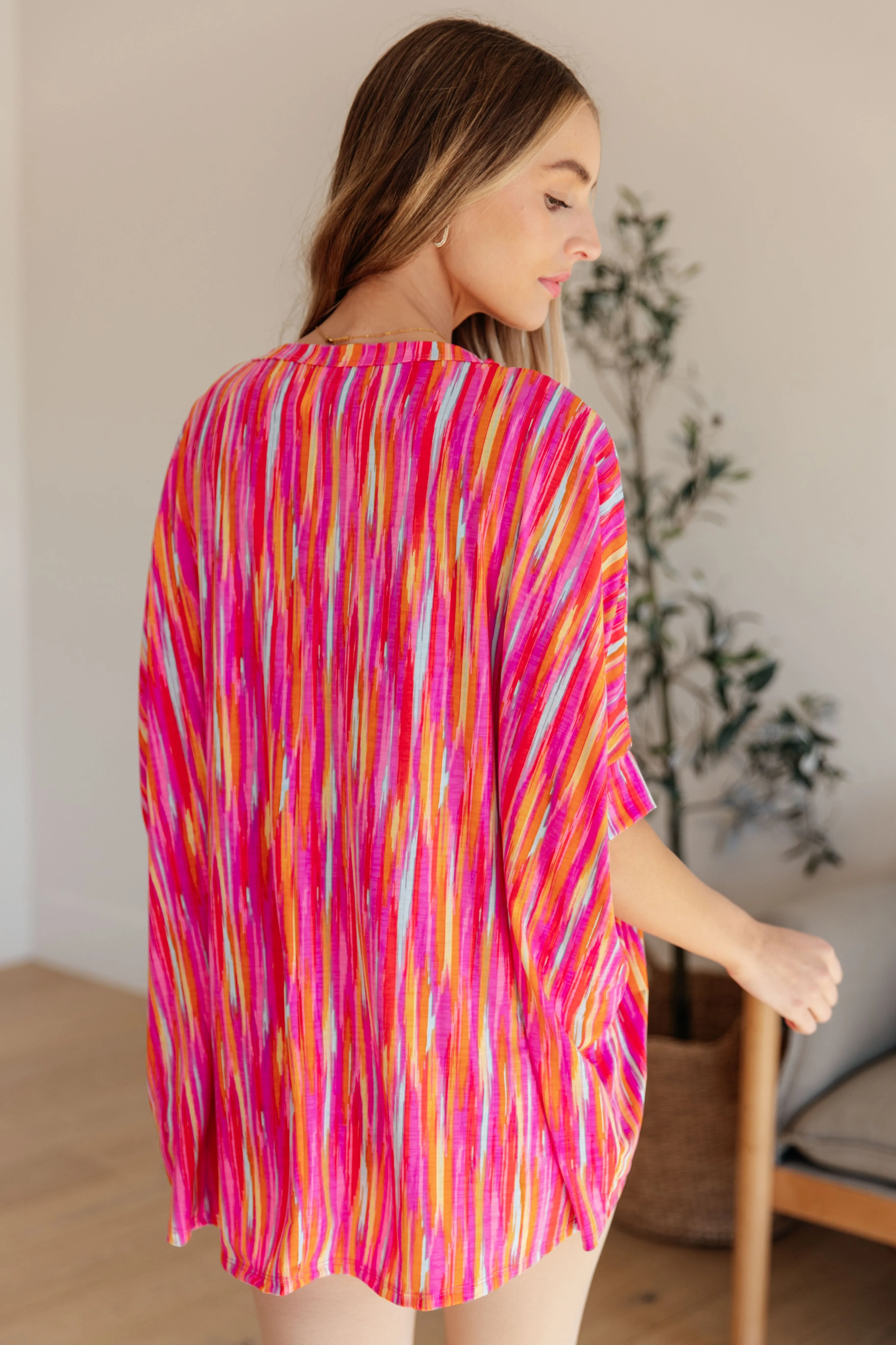 Essential Blouse in Magenta Kaleidoscope