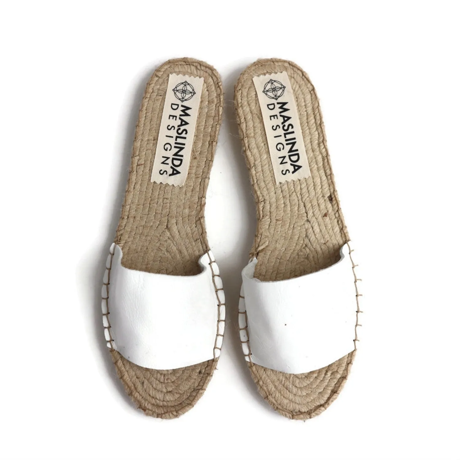 Essential Leather Espadrilles Slides 5 Colors