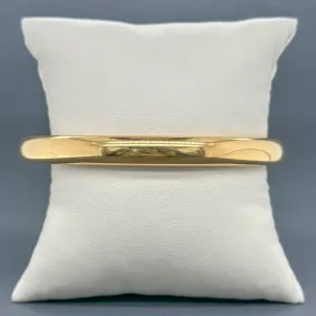 Estate 14K Y Gold Overlay Bangle Bracelet