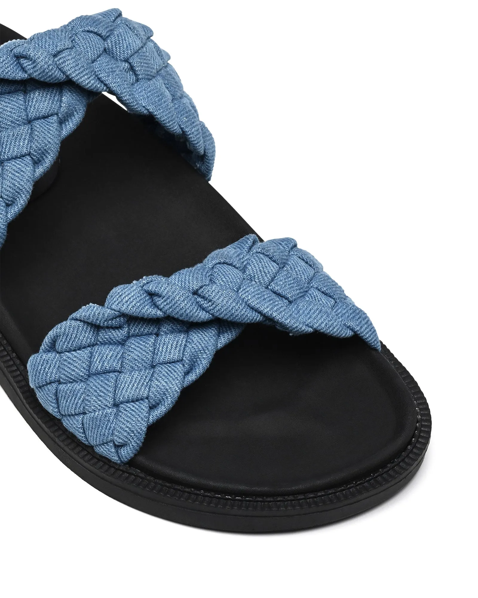 Evil Flat Sandal Blue Denim