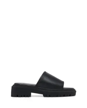 Exempt Sandal Black Stretch