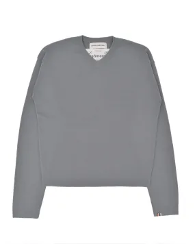 Luxurious Sage Blue V-Neck Sweater - Extreme Cashmere Ninety