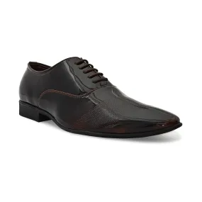 Faade Brown Patent Formal Shoes