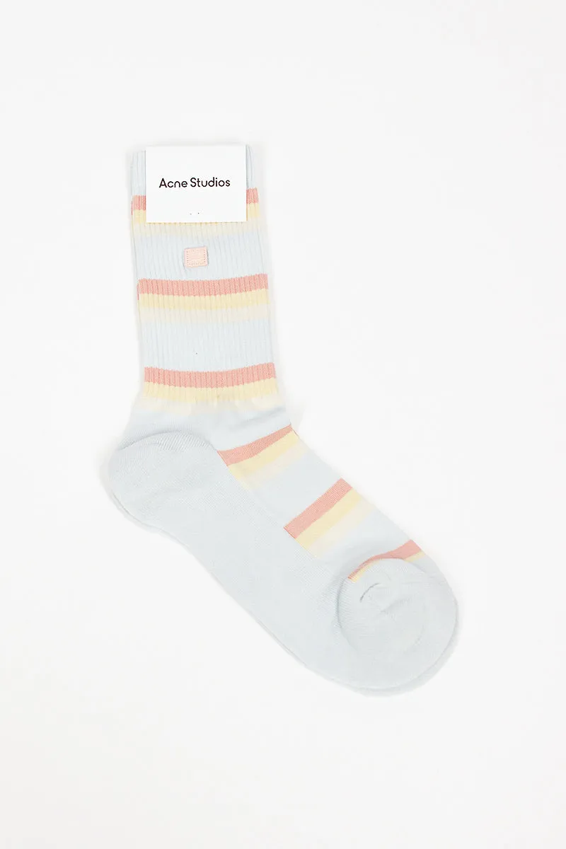 Face Socks Blue/Multi