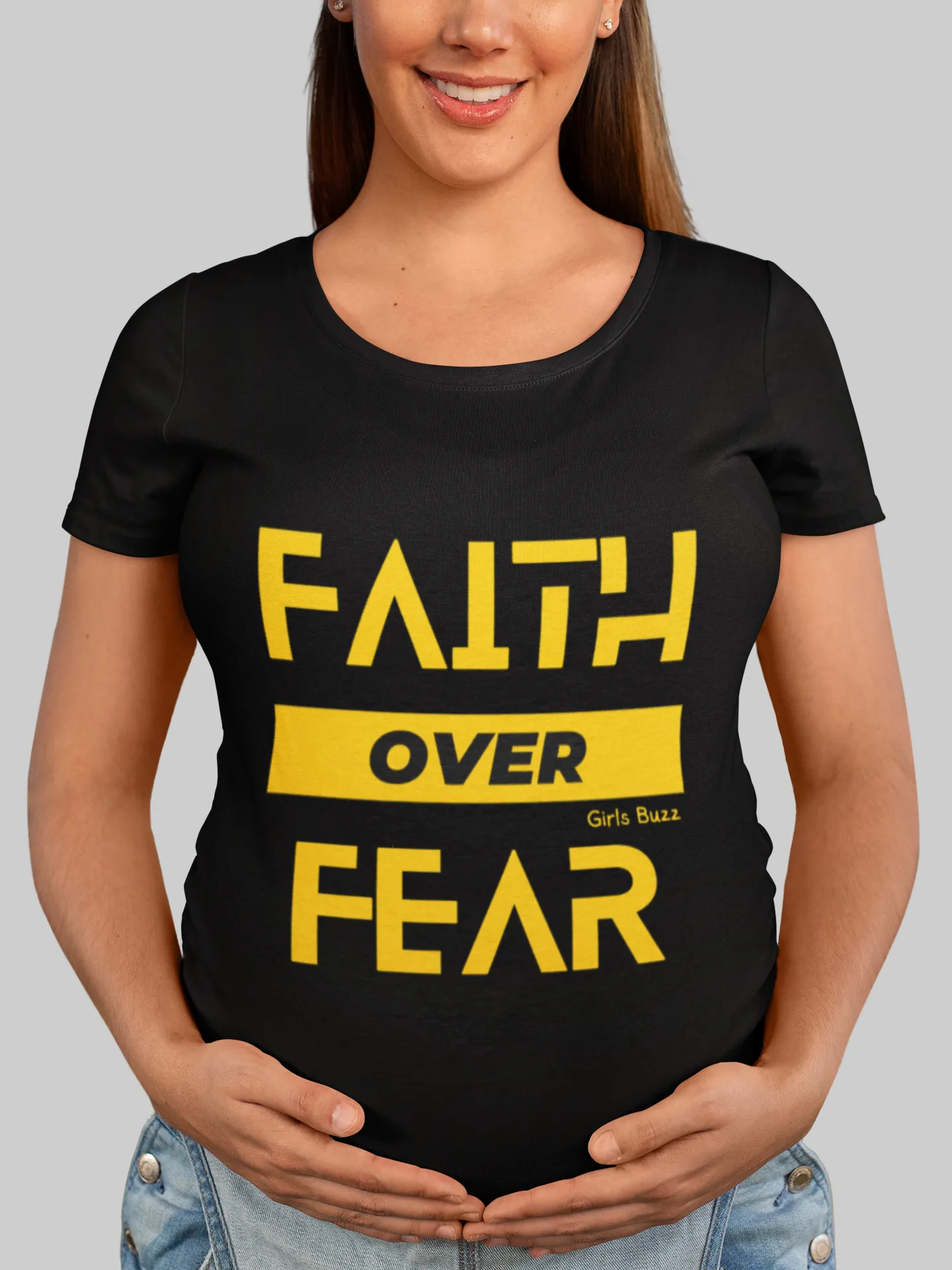 Faith Over Fear Maternity T-shirt