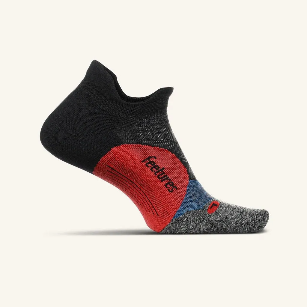 Feetures Elite Light Cushion No Show Tab Socks - Bounce Black