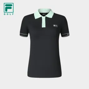 FILA Womens Core Athletics Golf Polo Shirt - Short Sleeve in Classic Black