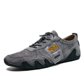 Finch - Leather Lace-Up Sneakers  Trainers