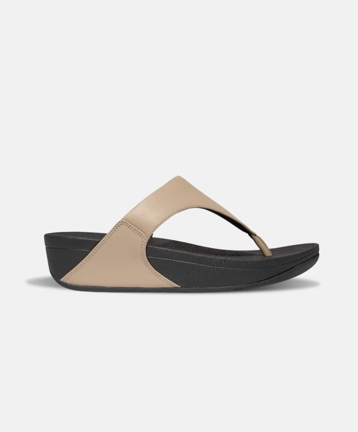 Fitflop Lulu Leather Toe Post Latte Beige