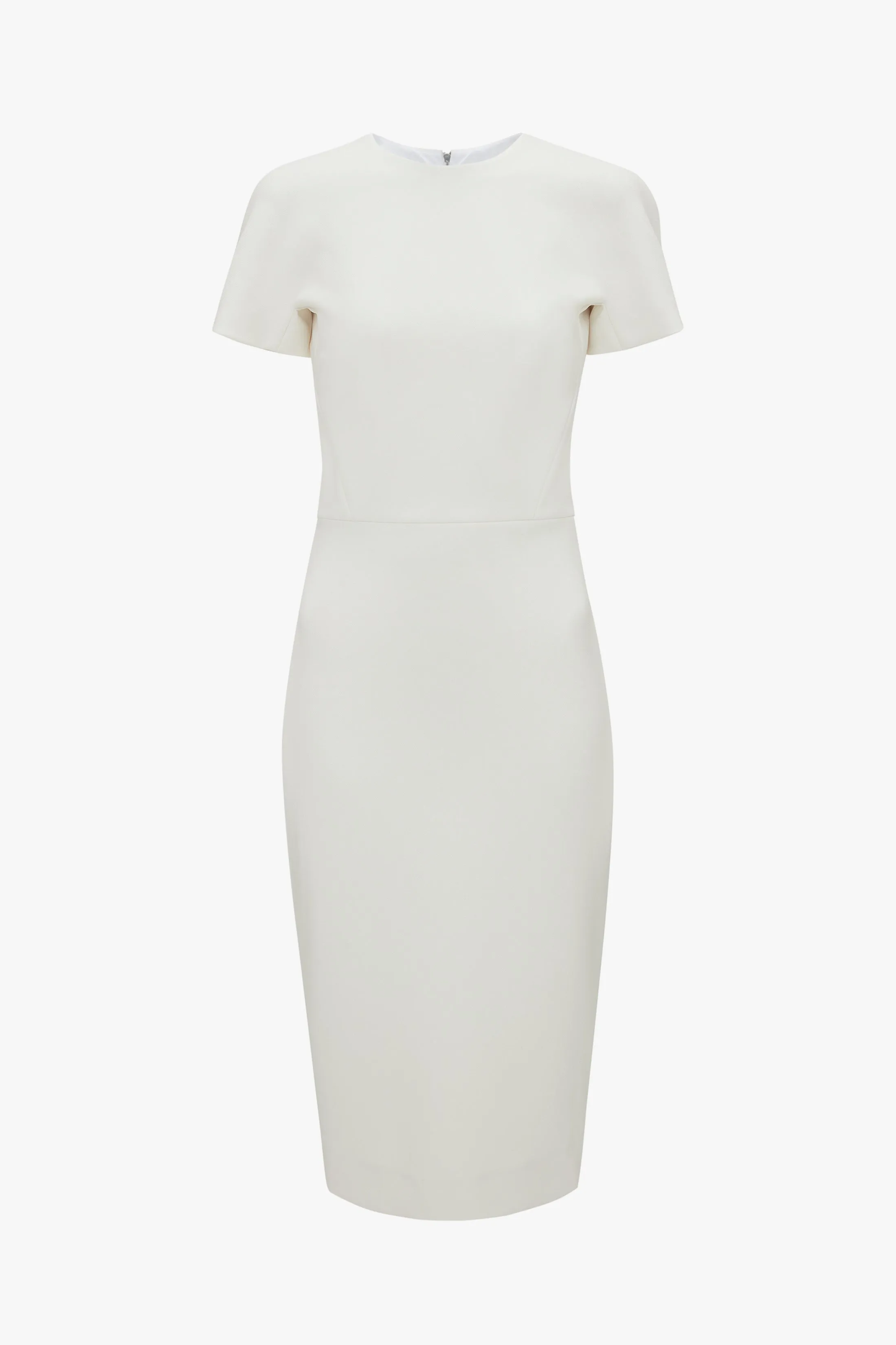 Fitted T-shirt Dress In Ivory