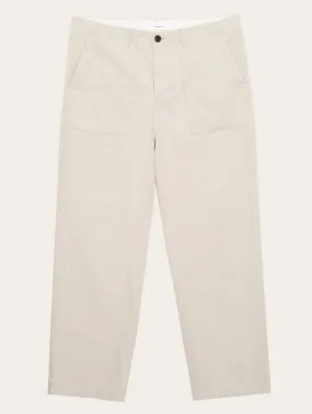 FLINT wide slub yarn pants - GOTS/Vegan - Light feather gray