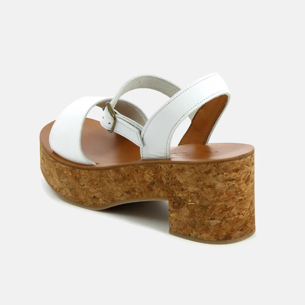 Florentin Blanc Platform Sandals