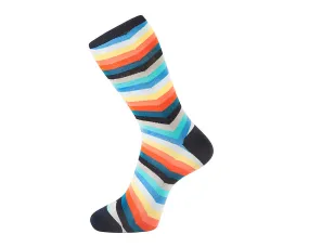 Fortis Green Men's Socks in Multicolour Chevron Stripes