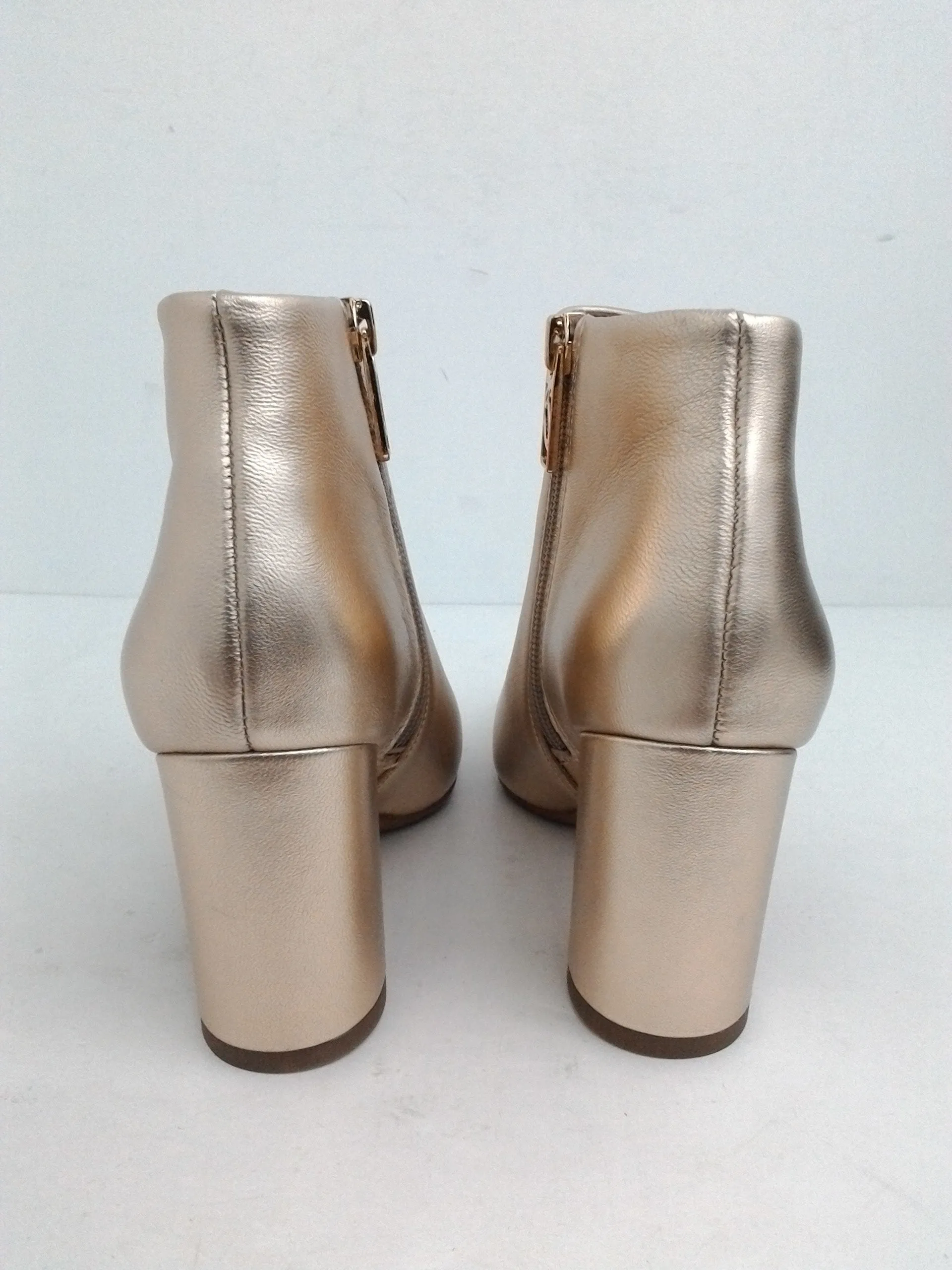 Franco Sarto Women's Nest Gold Leather Booties Size 5 M