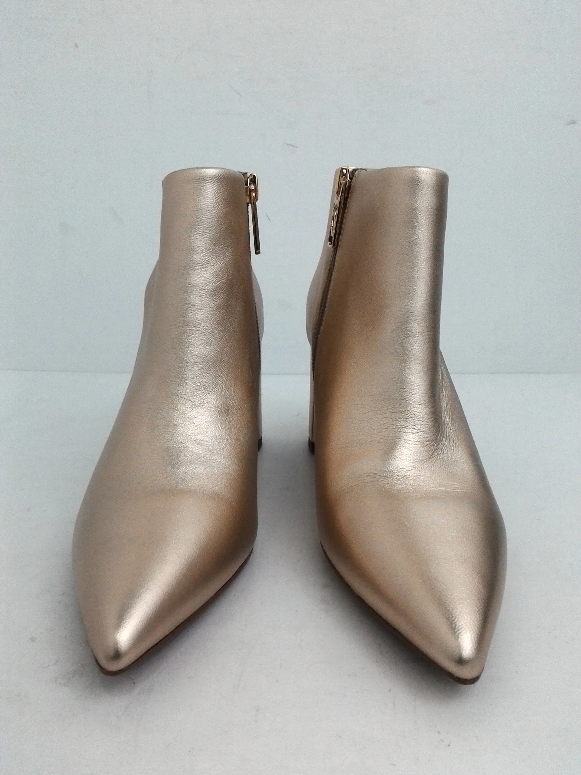 Franco Sarto Women's Nest Gold Leather Booties Size 5 M