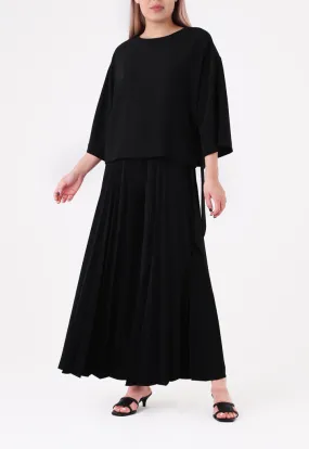 Front Pleated Wide Leg Trouser