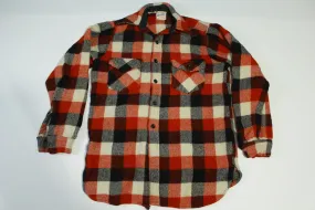 Frost Proof For Warm Wear Vintage 70's Buffalo Check Wool Flannel Shirt