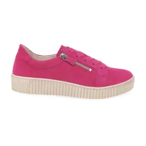 GABOR 43.334.15 NUBUK PINK TRAINERS