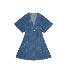 GANNI Light Jacquard Denim Mini Dress