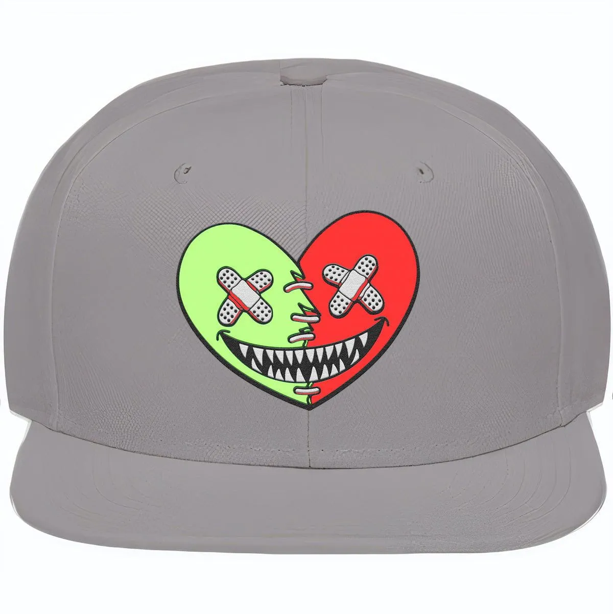 GLOW HEART BAWS : Light Grey Snapback Hat