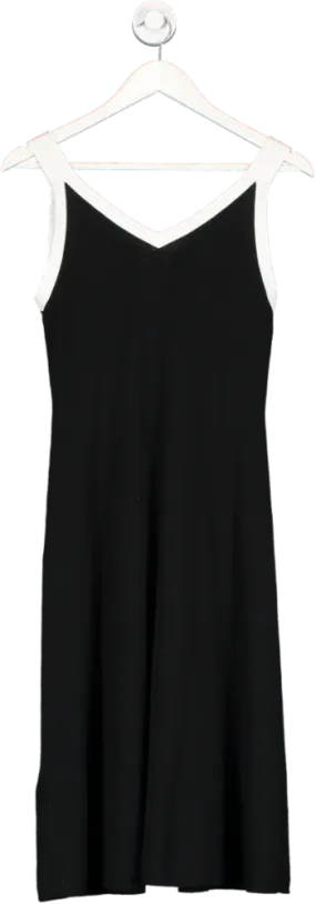 Goelia Black Contrast Trim Midi Dress UK 10