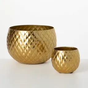 Gold Diamond-Pattern Pot Set 2