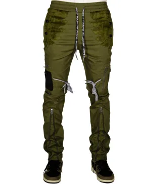 Green Cargo Jogger Pants