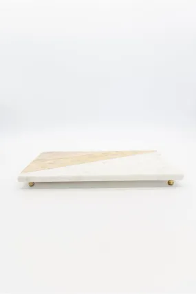 Half   Half Marble Wood Riser