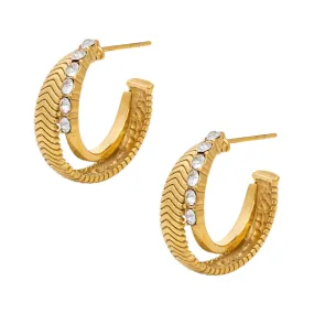 Hampton Hoop Earring, Gold | BRACHA