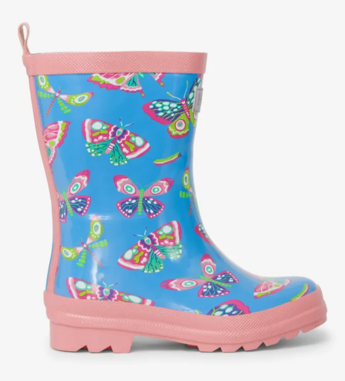 Hatley azure botanical butterflies rainboots