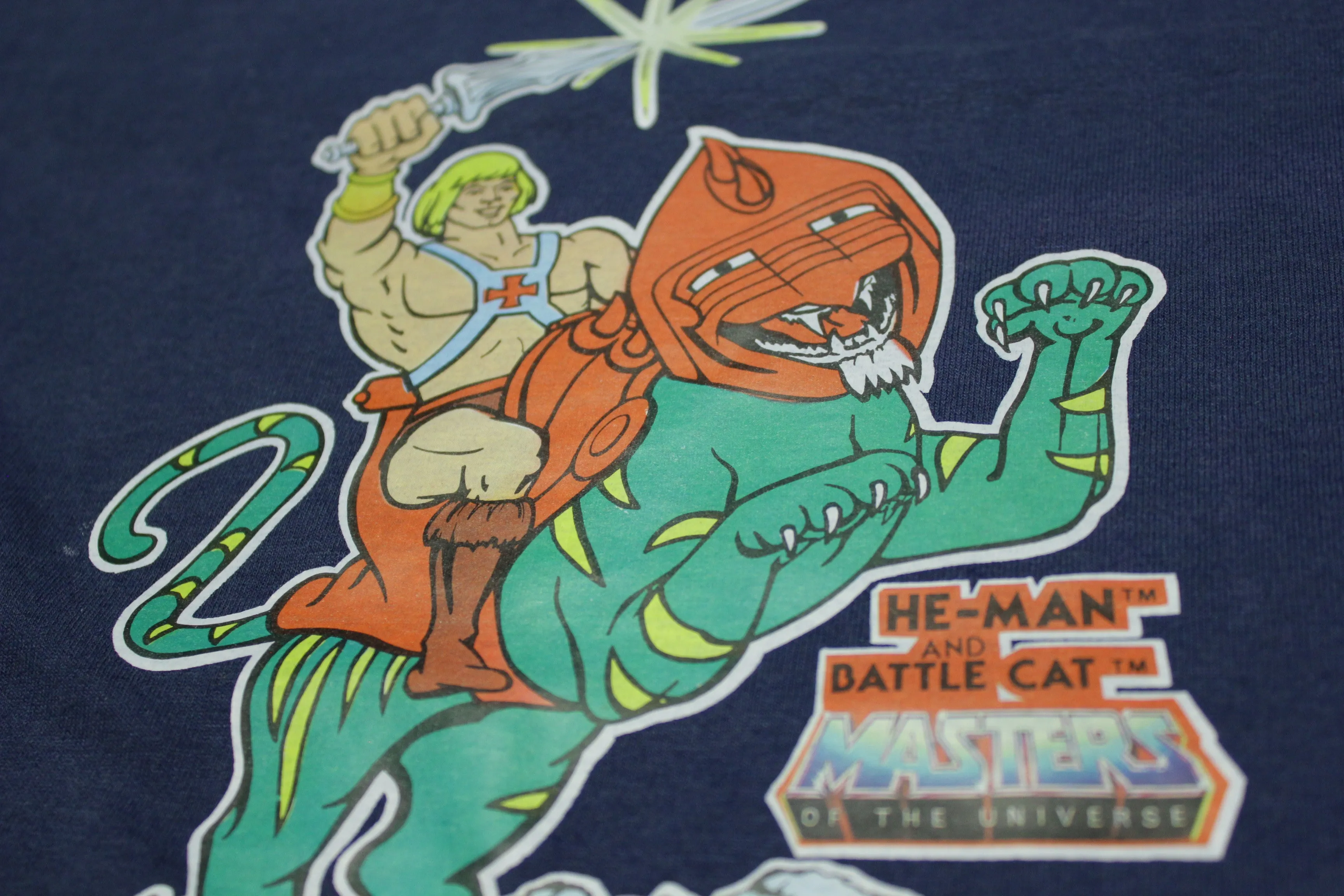 He-Man Battle Cat Masters of the Universe MOTU Vintage 80's USA T-Shirt