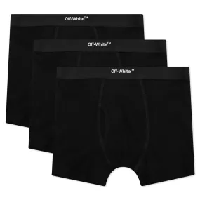 Helvetica Tripack Boxer - Black/White