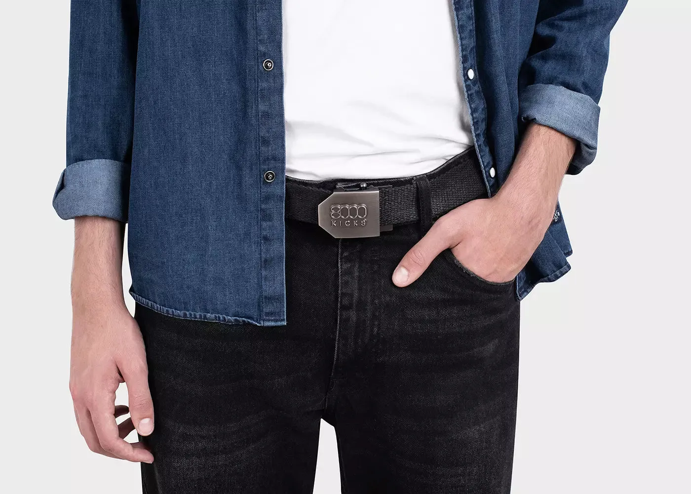 Hemp belt in black