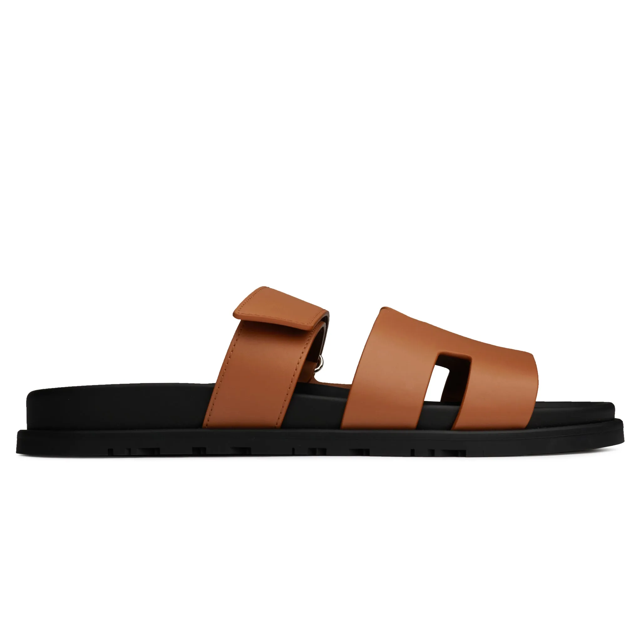 Hermes Paris Chypre Leather Brown Sandal