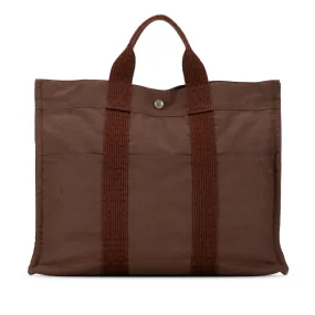 Hermès Herline MM Brown Canvas