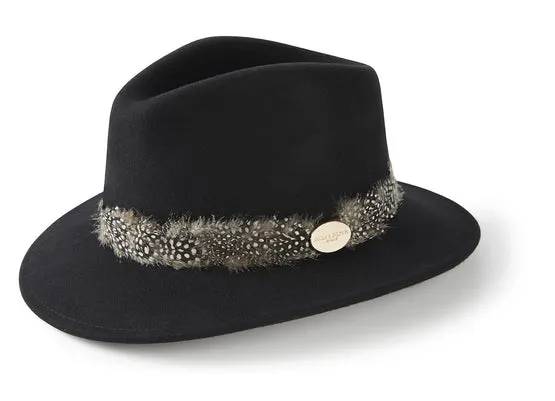 Hicks & Brown Suffolk Fedora - Guinea Feather Wrap