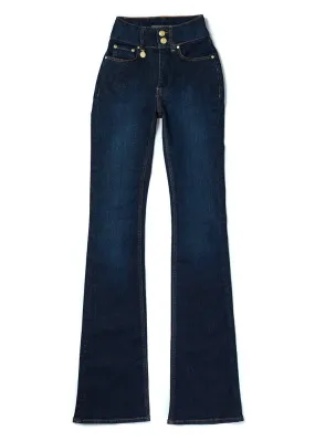 High Rise Flared Jean - Deep Indigo