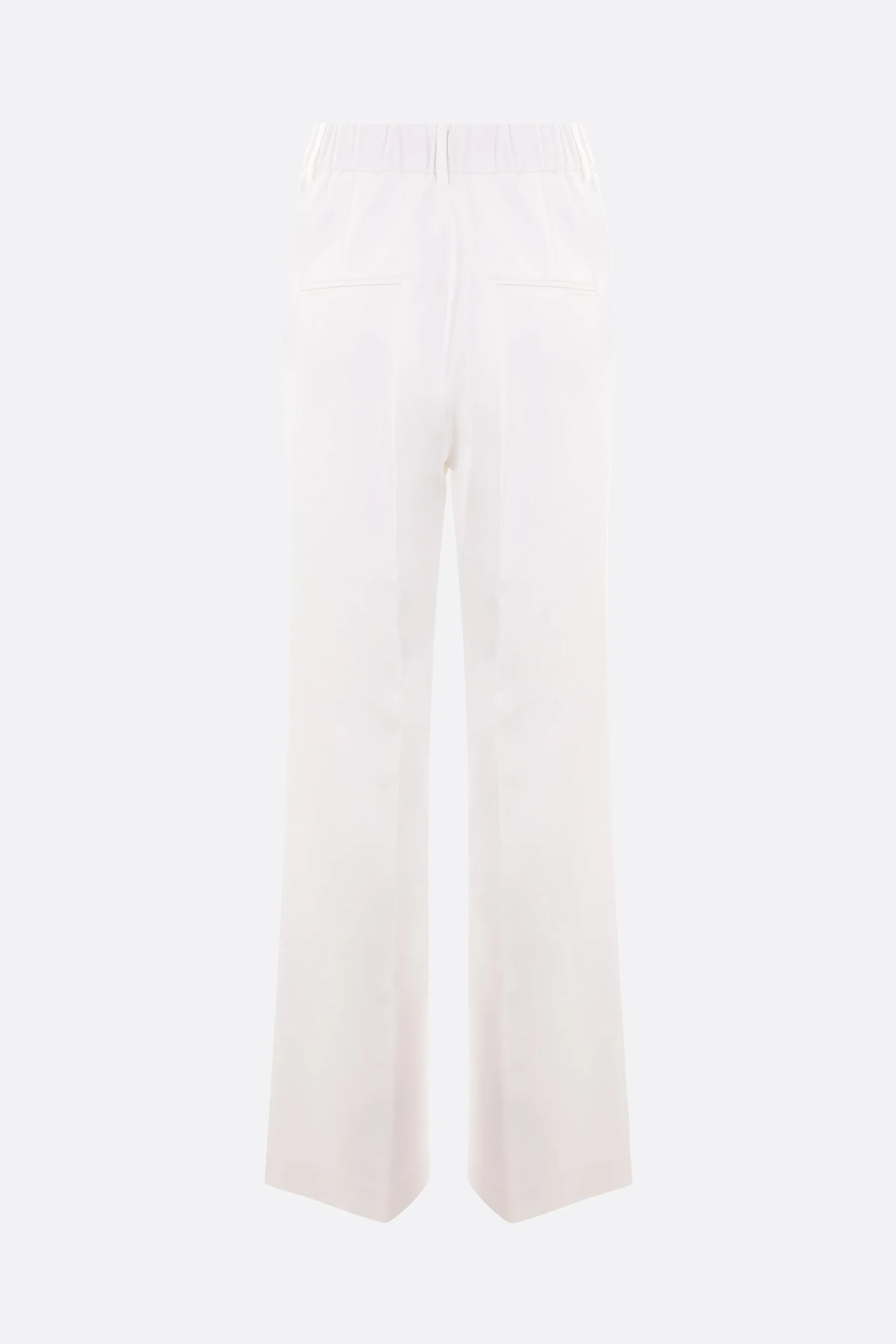 high-waisted flared twill pants