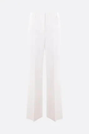 high-waisted flared twill pants